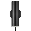 Nordlux design for the people by Nordlux Wall spotlight MIB 6, GU10 max. 8W, IP20, swiveling 90°, black