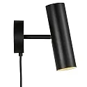 Nordlux design for the people by Nordlux Wall spotlight MIB 6, GU10 max. 8W, IP20, swiveling 90°, black