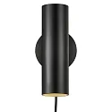 Nordlux design for the people by Nordlux Wall spotlight MIB 6, GU10 max. 8W, IP20, swiveling 90°, black