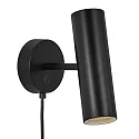 Nordlux design for the people by Nordlux Wall spotlight MIB 6, GU10 max. 8W, IP20, swiveling 90°, black
