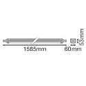 Ledvance Luminaria para locales húmedos DAMP PROOF COMP TH 1500 V 62W 840 IP66 con cable a través de IP66
