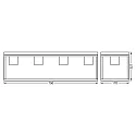 Ledvance DECOR NAIROBI CEILING BK WD 4XE27