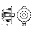 Ledvance outdoor recessed luminaire SP CBO FIX V 5.5W CPS 60DEG IP65 WTLEDV rigid