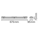 Ledvance damp-proof luminaire DP HOUSING 600 P 2XLAMP IP65 LEDV 2 flames