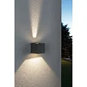 Paulmann Luminaria de pared para exteriores LED CYBO pequeño, angular, ajustable IP65, gris 