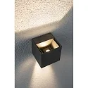 Paulmann Luminaria de pared para exteriores LED CYBO pequeño, angular, ajustable IP65, gris 