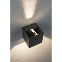 Paulmann Luminaria de pared para exteriores LED CYBO pequeño, angular, ajustable IP65, gris 