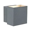 Luminaria de pared para exteriores LED CYBO grande, angular, giratorio IP65, gris 