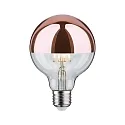 LED Deco Globe G95 Top mirrored Lamp COPPER, 230V, E27, 6.5W 2700K 600lm