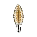 Paulmann LED Filament Candle Lamp turned, 230V, E14, 4.7W 2500K 430lm, gold glass clear, dimmable