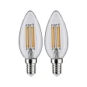 Paulmann Filamento luminoso en forma de vela C35 juego de 2 E14 4,5W 470lm 2700K CRI >80 