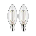 Filamento luminoso en forma de vela FILAMENT C35 juego de 2, conmutable E14 2,7W 250lm 2700K CRI >80 