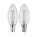 Paulmann Filamento luminoso en forma de vela FILAMENT C35 juego de 2, conmutable E14 2,7W 250lm 2700K CRI >80 