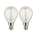 Filamento luminoso en forma de gota FILAMENT P45 juego de 2, conmutable E14 2,7W 250lm 2700K CRI >80 