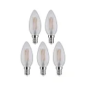 Paulmann Filamento luminoso en forma de vela juego de 5 E14 5W 470lm 4000K CRI 80-89