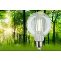 Paulmann Bombilla filamento Globe ECO-LINE G95 conmutable G95 claro E27 4W 840lm 3000K 360° CRI >80  claro
