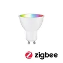 Paulmann Bombilla LED inteligente WIFI RGBW controlable por ZigBee GU10 4,8W 350lm 2200-6500K 38° CRI 80-89 regulable