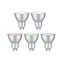 Paulmann Bombilla LED inteligente WIFI RGBW controlable por ZigBee GU10 4,8W 350lm 2200-6500K 38° CRI 80-89 regulable