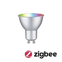 Paulmann Bombilla LED inteligente WIFI RGBW controlable por ZigBee GU10 4,8W 350lm 2200-6500K 38° CRI 80-89 regulable