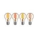 Paulmann Bombilla LED inteligente WIFI RGBW controlable por ZigBee E27 6,3W 470lm 2200-6500K CRI 80-89 regulable