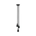 Paulmann Luminaria colgante NEORDIC KETIL de 3 llamas E27 IP20, negro regulable