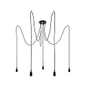 Paulmann Luminaria colgante NEORDIC KETIL de 5 llamas E27 IP20, negro regulable