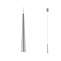 Paulmann Luminaria colgante GUTTA LED de 1 llama, lang, aluminio cepillado