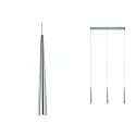 Paulmann LED Pendant luminaire Gutta brushed aluminum
