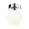 Luminaria de pared y techo GOVE IP44, cromo, mate 