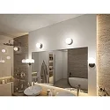 Paulmann Luminaria de pared y techo GOVE IP44, cromo, mate 