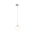 Luminaria colgante GOVE IP44, cromo 