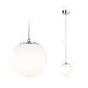 Luminaria colgante GOVE IP44, cromo 