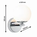 Paulmann Luminaria de pared GOVE IP44, cromo 