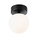 Luminaria de pared y techo GOVE IP44, mate, negro 
