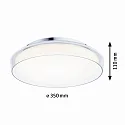 Paulmann Luminaria de pared y techo LUENA IP44, cromo, mate 