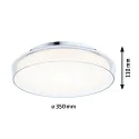 Paulmann Luminaria de pared y techo LUENA IP44, cromo, mate 