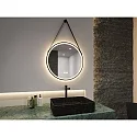 Paulmann Espejo con iluminación MIRRA Ø 60CM redondo, CCT Switch, con regulador táctil, con cinta, con función de calefacción IP44