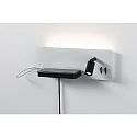 Paulmann Luminaria para leer SERRA LED con conexión USB, izquierdo IP20, negro, blanco regulable