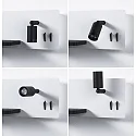 Paulmann Luminaria para leer SERRA LED con conexión USB, izquierdo IP20, negro, blanco regulable