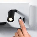 Paulmann Luminaria para leer SERRA LED con conexión USB, izquierdo IP20, negro, blanco regulable