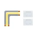 Rincón de tiras LED MAXLED 1000 EDGE FULL-LINE COB, plata