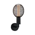 Paulmann Luminaria de pared RAVI IP44 rígido E27 IP44, negro
