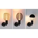 Paulmann Luminaria de pared RAVI IP44 rígido E27 IP44, negro