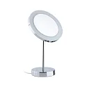 Espejo con iluminación MASUA IP44 - 3X ZOOM 3 veces, redondo, CCT Switch, con enchufe, ajustable IP44 / IP20, cromo 