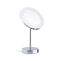 Espejo con iluminación MASUA IP44 - 3X ZOOM 3 veces, redondo, CCT Switch, con enchufe, ajustable IP44 / IP20, cromo 