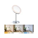 Espejo con iluminación MASUA IP44 - 3X ZOOM 3 veces, redondo, CCT Switch, con enchufe, ajustable IP44 / IP20, cromo 