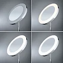 Espejo con iluminación MASUA IP44 - 3X ZOOM 3 veces, redondo, CCT Switch, con enchufe, ajustable IP44 / IP20, cromo 