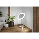 Espejo con iluminación MASUA IP44 - 3X ZOOM 3 veces, redondo, CCT Switch, con enchufe, ajustable IP44 / IP20, cromo 