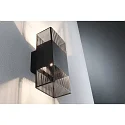 Paulmann Luminaria de pared para exteriores THARIN Arriba-Abajo, angular, ajustable IP44, negro 