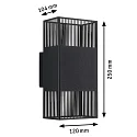 Paulmann Luminaria de pared para exteriores THARIN Arriba-Abajo, angular, ajustable IP44, negro 